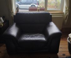 large brown leather chair.. oversized