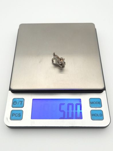Vintage Cat Silver Charm