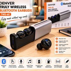 Denver TWE-60 Truly Wireless Bluetooth Earbuds with Charging Case
