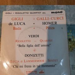 Gigli Galli-curci De Luca Homer Bada Pinza Verdi Rigoletto Quartet 7 Inch Ep