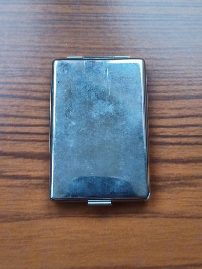 Vintage silver plated matchbook case for carrying and protecting matchbooks  size 6x9.5cm