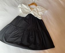 Girls stunning black white occasion party dress Zara