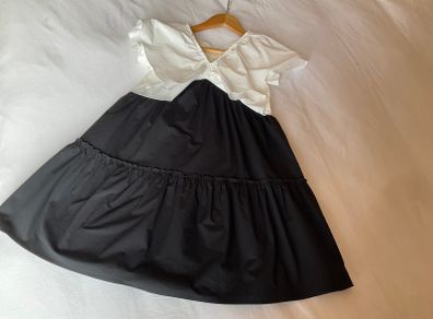 Girls stunning black white occasion party dress Zara