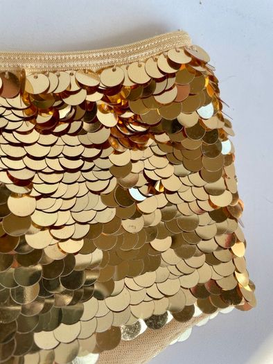 Vintage Leg Avenue Gold Sequin Hotpants Size S