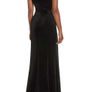 Full length Eliza J black velvet bardot dresses Image 3
