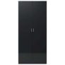 Wardrobe High Gloss Black 90x52x200 cm Chipboard Image 6