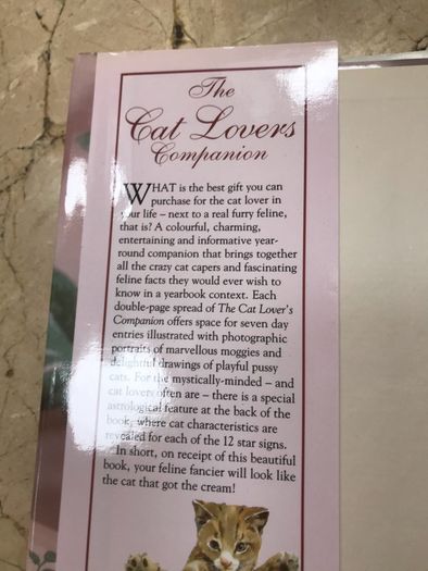 Cat Companion birthday book