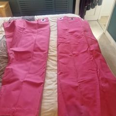 pink curtains - black out