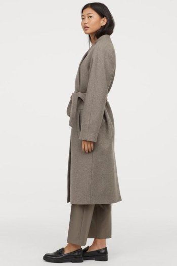 H&m Premium Wool Belted Coat