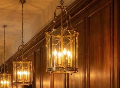 This is a good quality solid brass hand made lantern