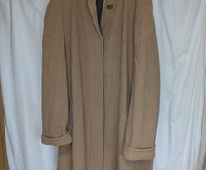 Camel Wool Blend Long Swing Coat  Size Approx UK 20 to 22