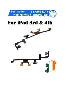 For iPad 3rd & 4th Gen Volume Power Switch On/Off Button Flex Cable Replacement - FHT10IPDFC