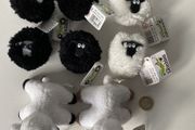 Black/ White Sheep Pom Pom Keyring, Magnet
