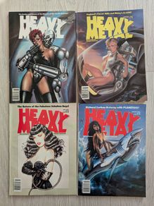 Lot of 4 Heavy Metal Magazines Comics 1990/1992