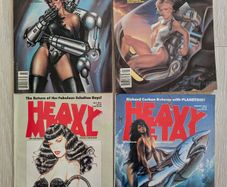 Lot of 4 Heavy Metal Magazines Comics 1990/1992