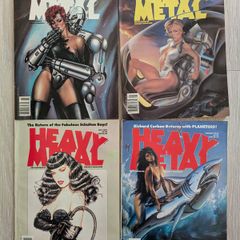 Lot of 4 Heavy Metal Magazines Comics 1990/1992