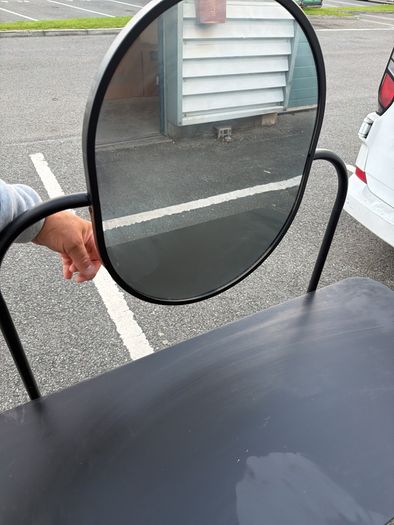 Dressing table with mirror