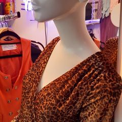 J Crew Velvet Leopard print Dress