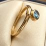9ct Gold Blue Topaz Ring Image 2