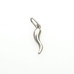 Vintage 925 Sterling Silver Italian Horn Cornicello Good Luck Charm