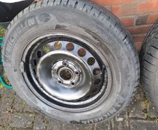 Single 195,65,15 Michelin tyres set on vw golf mk 5, 6, 7 wheels, perfect for a taxi driver running Octavia or Passat on steelies.