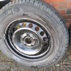 Single 195,65,15 Michelin tyres set on vw golf mk 5, 6, 7 wheels, perfect for a taxi driver running Octavia or Passat on steelies.