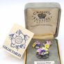 Crown English Brooch And Suds, Silver Fine Bone China Set, In Original Box Image 10