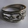 Vintage White Sapphire Floral Ring Image 2