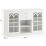 White Sideboard Cabinet with Glass Doors Image 5