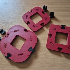 Corner Radius Template Jig Set R5-R50 Router Woodworking Guide Tool