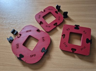 Corner Radius Template Jig Set R5-R50 Router Woodworking Guide Tool