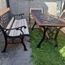 Garden table with 2 bench and 1 chair [ cast iron ] Image 7