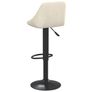 Bar Stool | Set of 2 | Cream | Velvet and steel | Adjustable | Modern Image 5