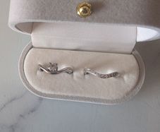 GIA Certified Diamond engagement ring and wedding band