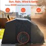 Motorcycle Storage Shelter with Security Lock, 600D Oxford Flip-Up Garage Tent, Heavy-Duty All-Weather Motorcycle Cover with Ventilation Windows, 346x137.5x190 cm Image 6