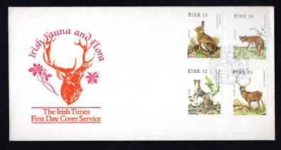 1980 Ireland Fauna & Flora Wildlife Commemorative Stamp Illustrated The Irish Times First Day Cover (FDC)