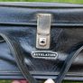 Vintage 1900S Black Textured faux-leather Revelation Train Vanity Case Image 5