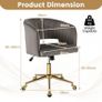 Costway Modern Swivel Home Office Chair with Tufted Back and Seat Image 5