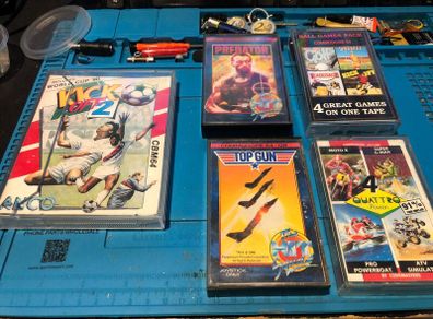C64 - 5 Commodore 64 Tapes, 2 from Hit Squad collection