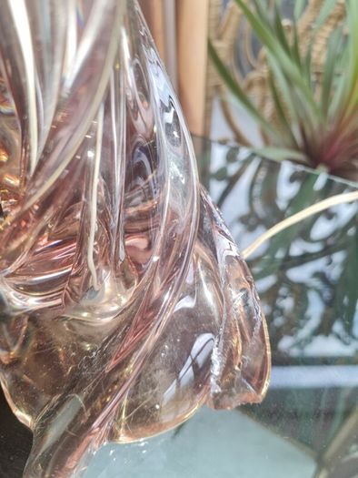 French Glass Table Lamp