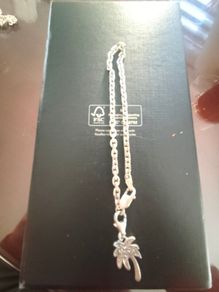 Sterling silver bracelet palm charm
