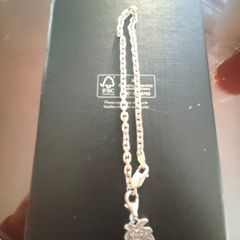 Sterling silver bracelet palm charm