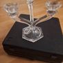 Candle Holder/3 Arm Candeleabra 24% Lead Crystal .. Price Drop Image 6