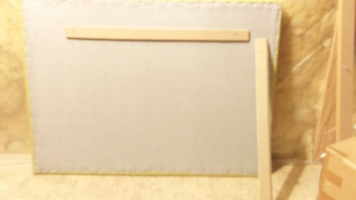 FREE Wall Mounted Fabric Headboard Double Lime Green.