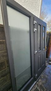 Front door with side glass ,triple glazed