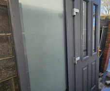 Front door with side glass ,triple glazed