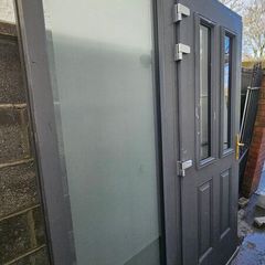 Front door with side glass ,triple glazed