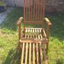garden steamer chair and cushion Image 2