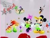 Children Room Disney Mickey&Minnie Mouse REMOVABLE and WASHABLE Wall Stickers