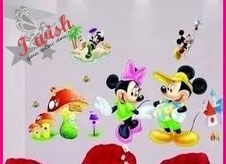 Children Room Disney Mickey&Minnie Mouse REMOVABLE and WASHABLE Wall Stickers